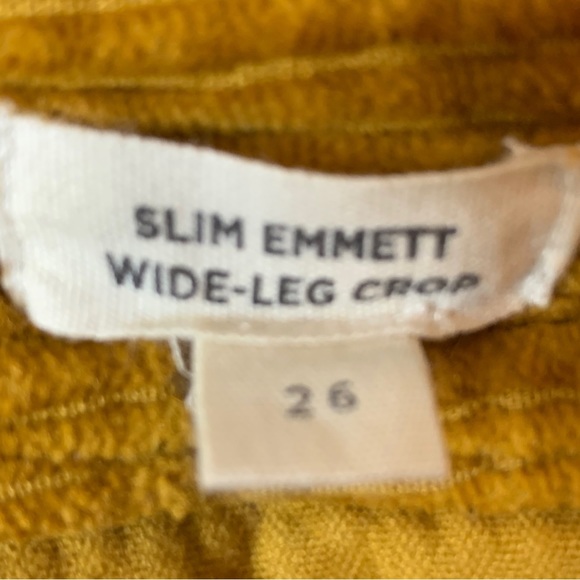 Madewell Cropped Wide-Leg Golden Corduroys Sz 26 - Picture 11 of 14